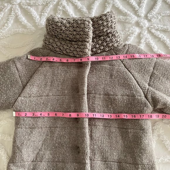 MANOUSH Anthropologie Gray Wool Blend Snap Front Sweater Cardigan Coat - Picture 12 of 14